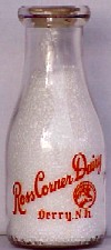 Ross Corner Dairy Milk Bottle, Derry, N.H.